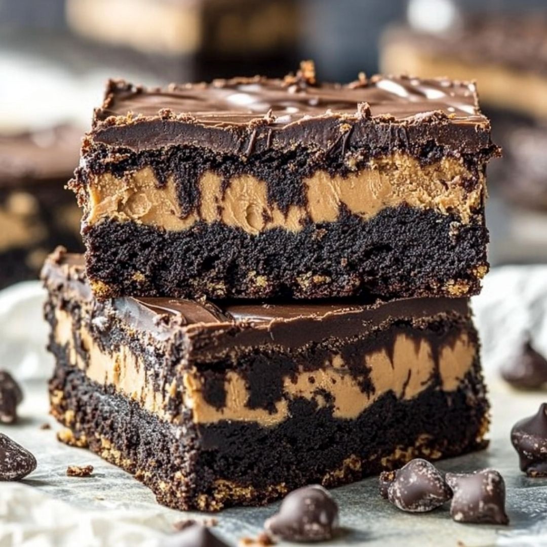 Fudgy Brownies with Peanut Butter