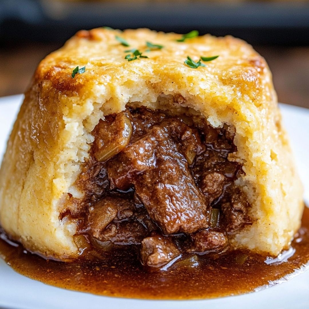 Steak and Onion Suet Pudding