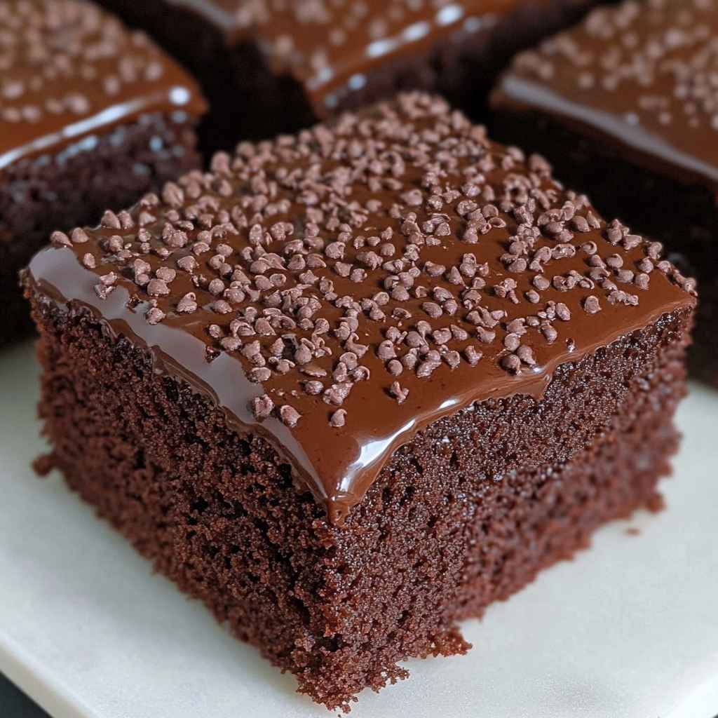 Old School Chocolate Traybake Cake